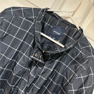BASIC EDITIONS Navy/White Lightweight Jacket